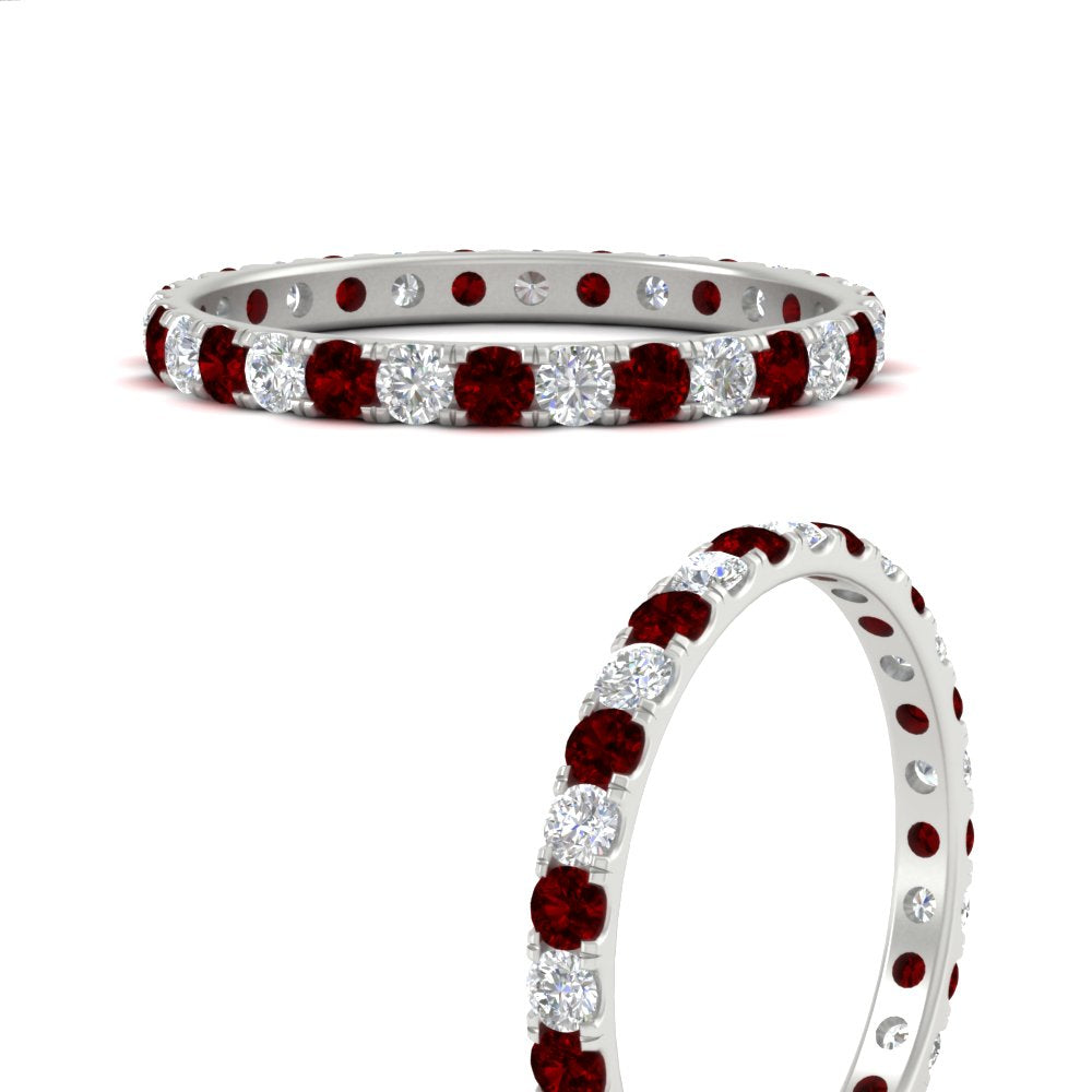 0.75 Ct. Round Cut Diamond Eternity Prong Wedding Band