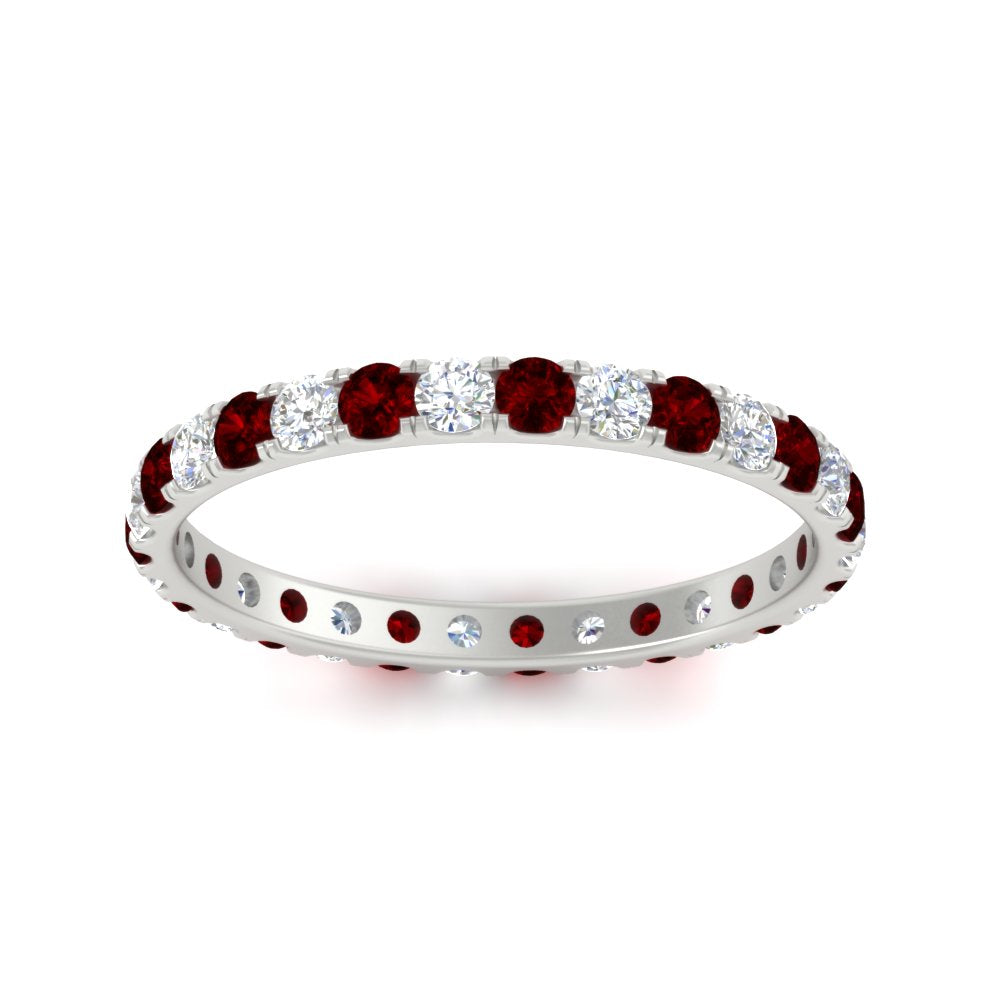 0.75 Ct. Round Cut Diamond Eternity Prong Wedding Band