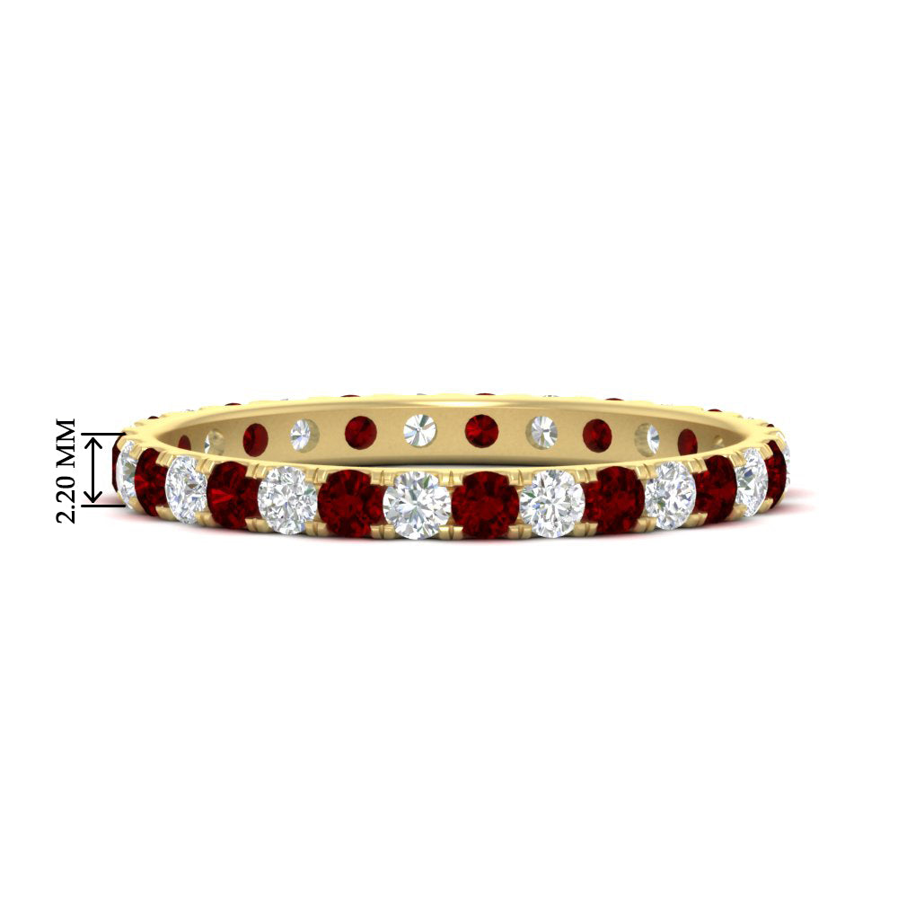 0.75 Ct. Round Cut Diamond Eternity Prong Wedding Band