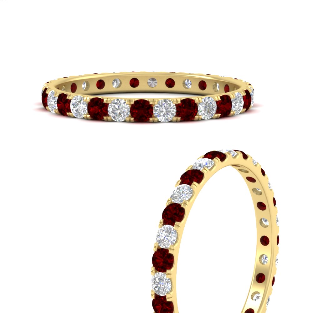 0.75 Ct. Round Cut Diamond Eternity Prong Wedding Band
