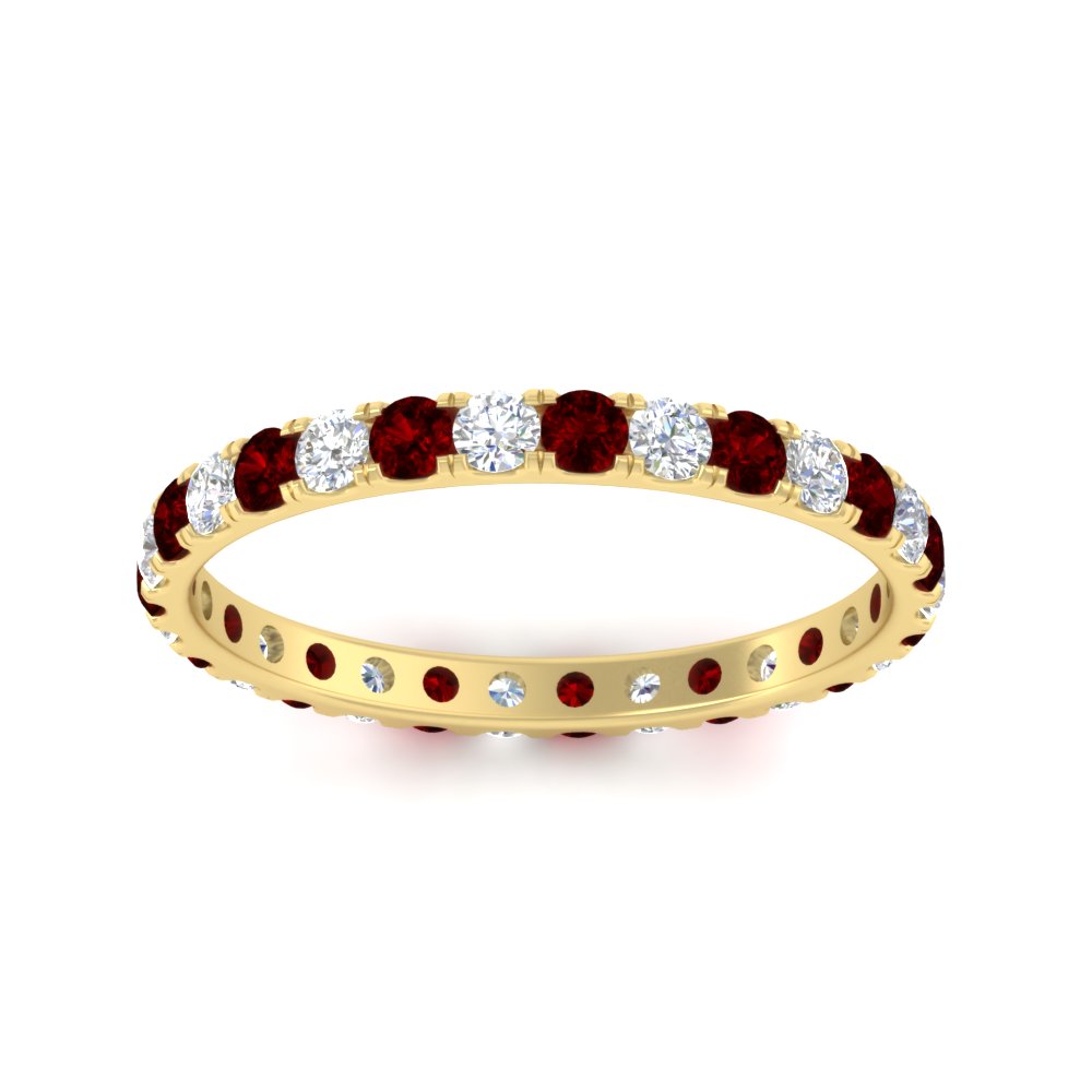 0.75 Ct. Round Cut Diamond Eternity Prong Wedding Band