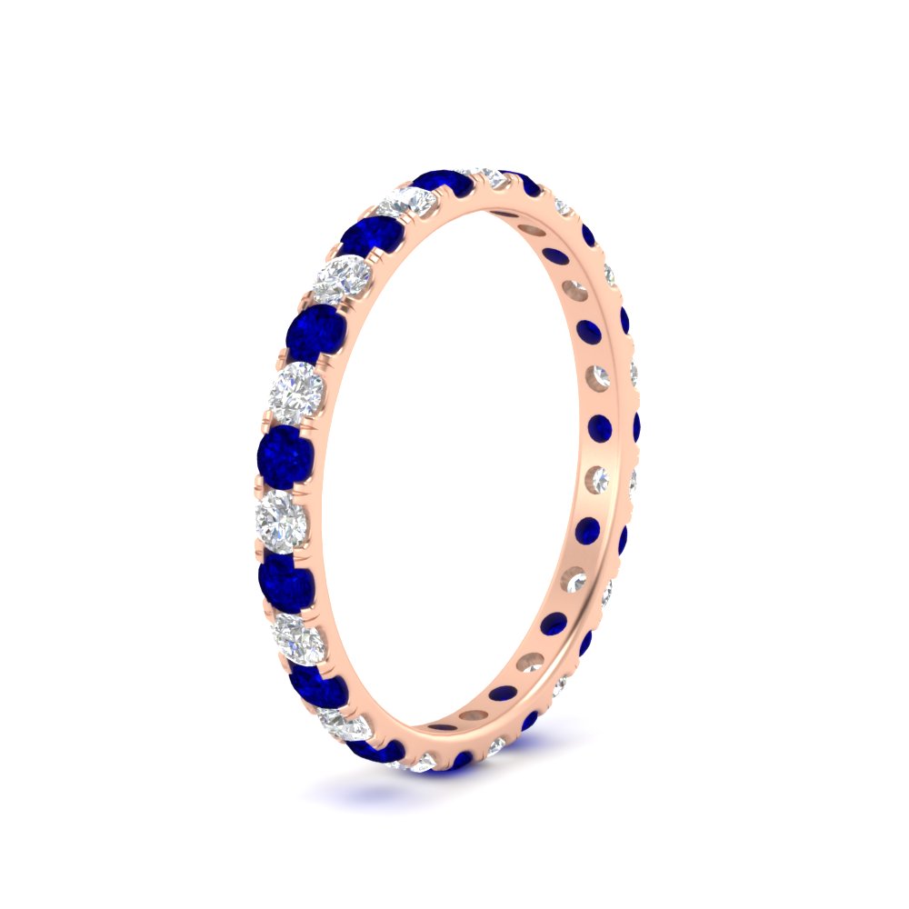0.75 Ct. Round Cut Diamond Eternity Prong Wedding Band