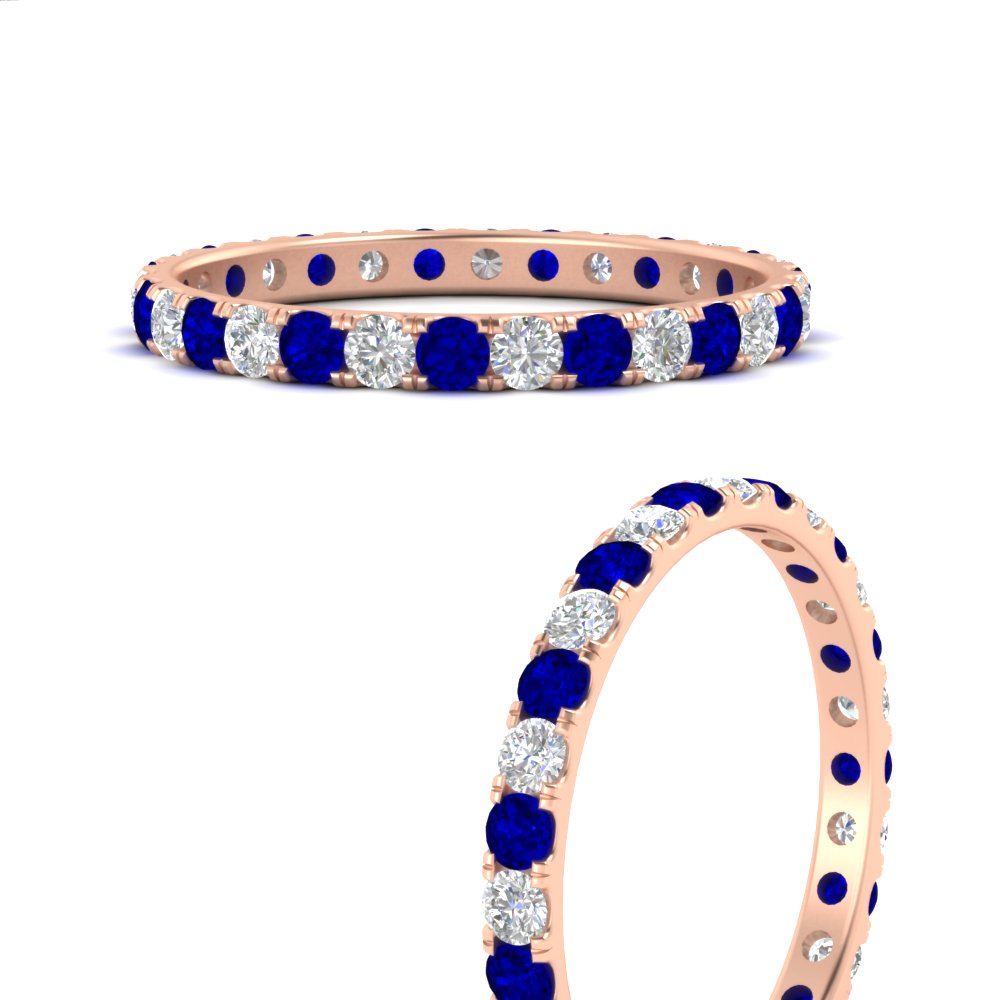 0.75 Ct. Round Cut Diamond Eternity Prong Wedding Band