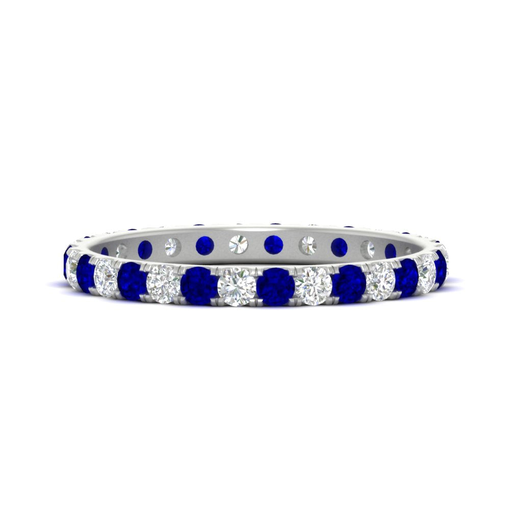 0.75 Ct. Round Cut Diamond Eternity Prong Wedding Band