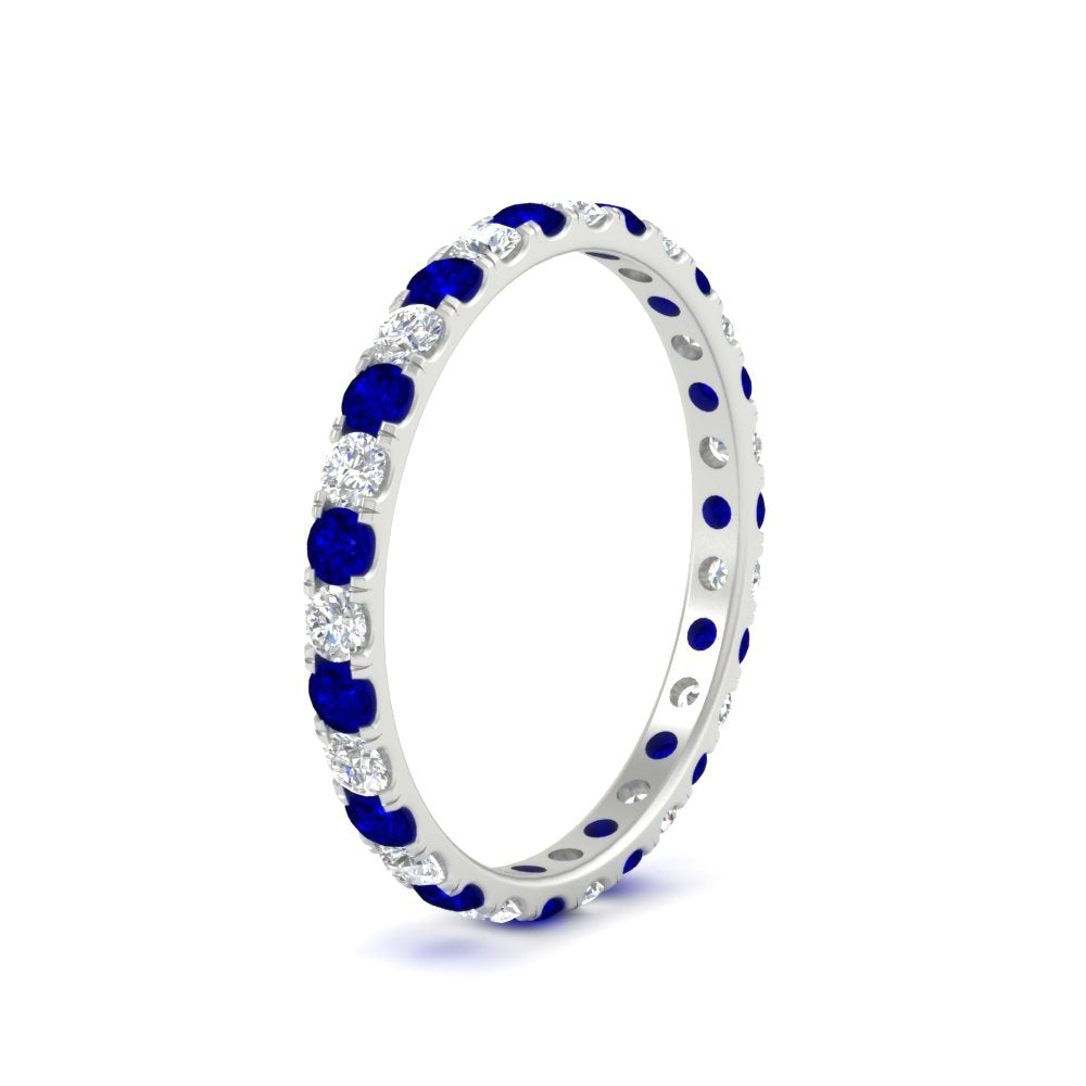 0.75 Ct. Round Cut Diamond Eternity Prong Wedding Band