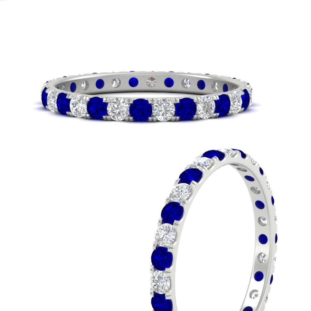 0.75 Ct. Round Cut Diamond Eternity Prong Wedding Band