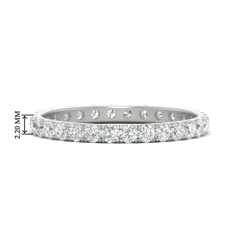 0.75 Ct. Round Cut Diamond Eternity Prong Wedding Band