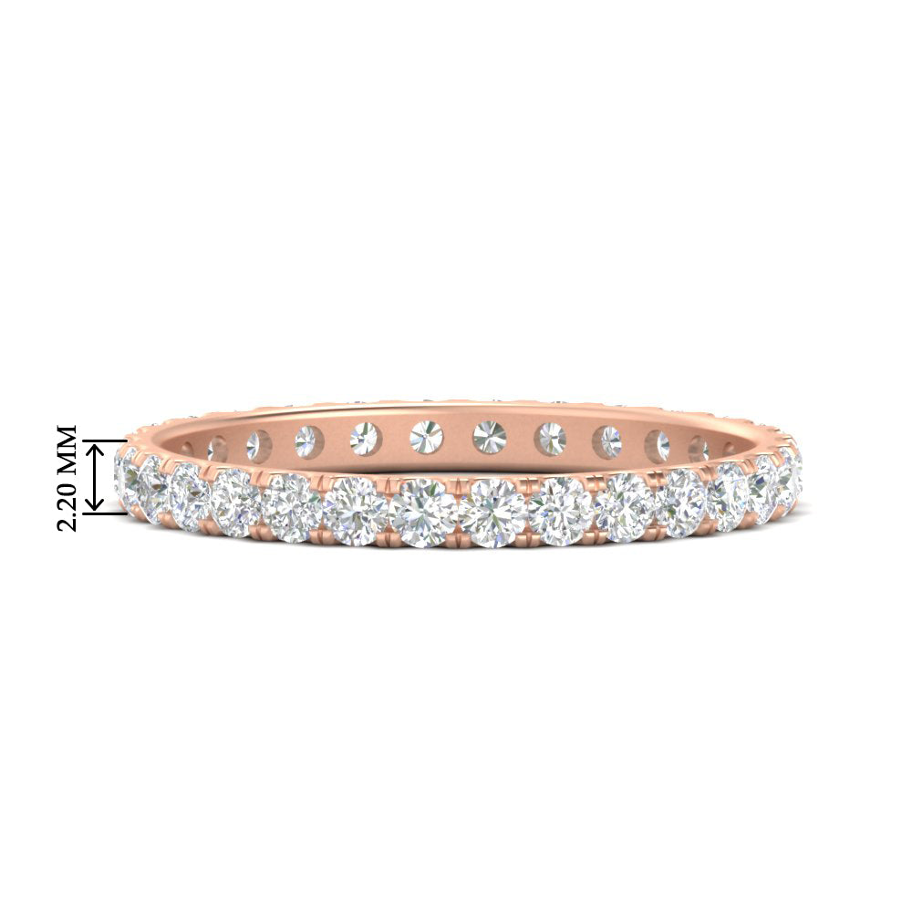 0.75 Ct. Round Cut Diamond Eternity Prong Wedding Band