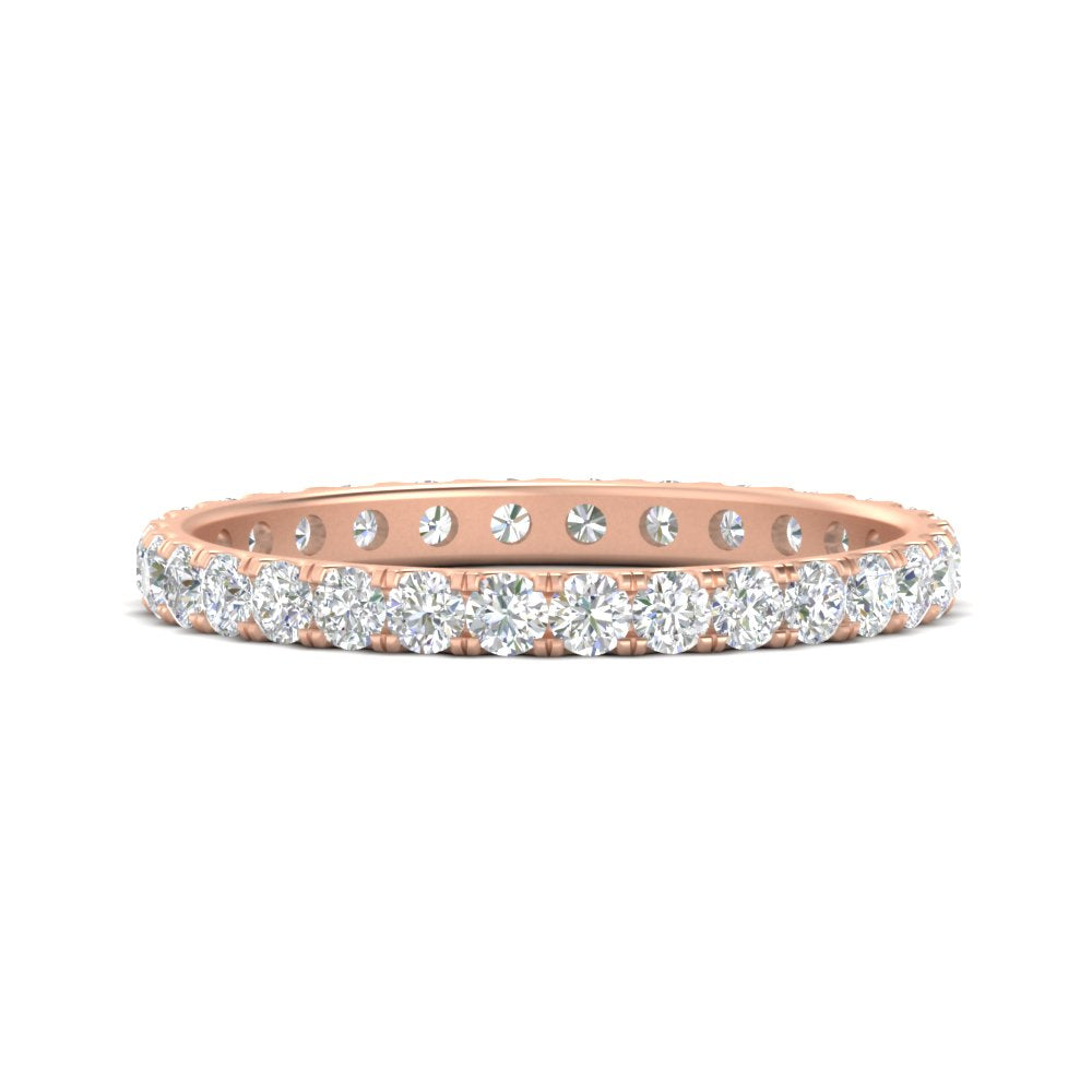 0.75 Ct. Round Cut Diamond Eternity Prong Wedding Band
