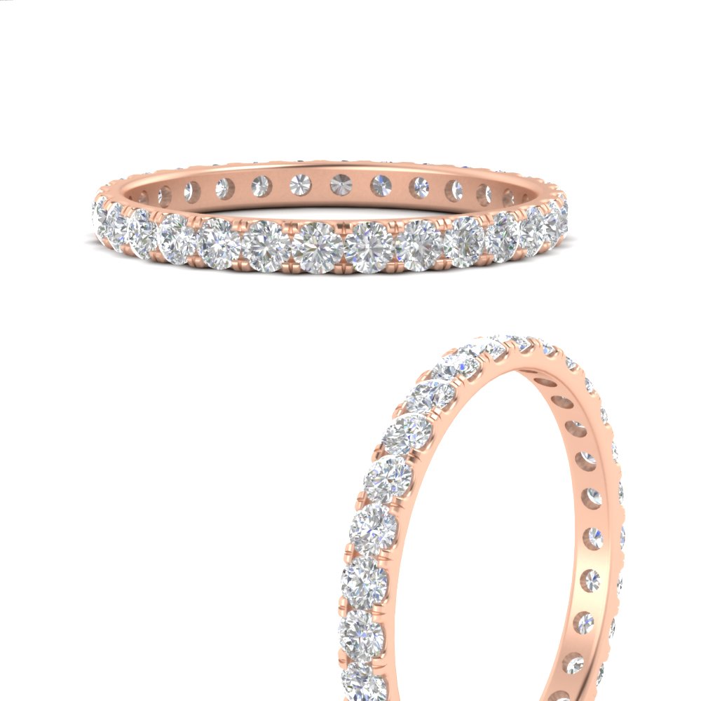 0.75 Ct. Round Cut Diamond Eternity Prong Wedding Band