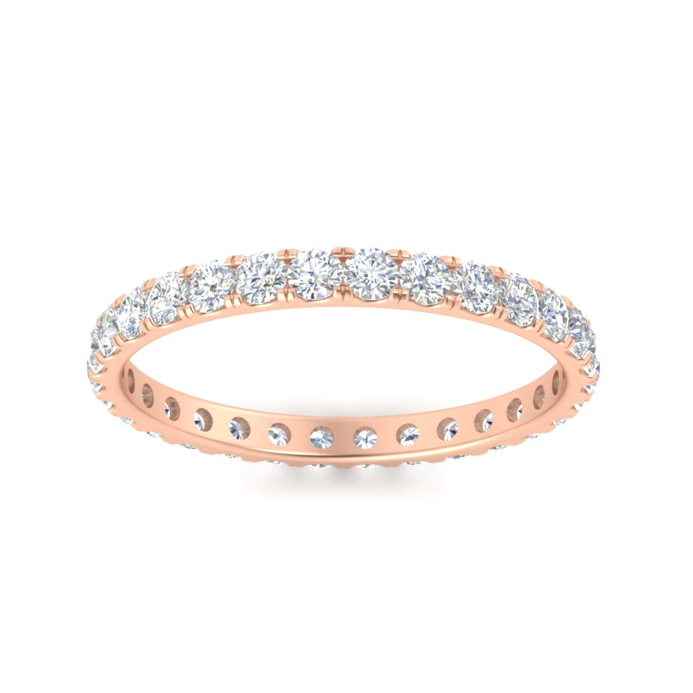 0.75 Ct. Round Cut Diamond Eternity Prong Wedding Band