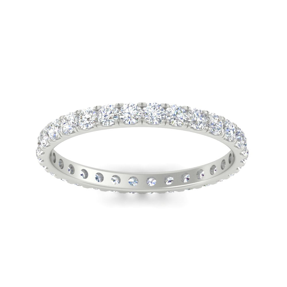 0.75 Ct. Round Cut Diamond Eternity Prong Wedding Band