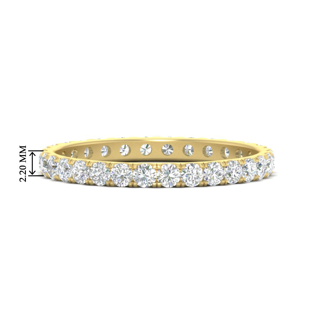 0.75 Ct. Round Cut Diamond Eternity Prong Wedding Band