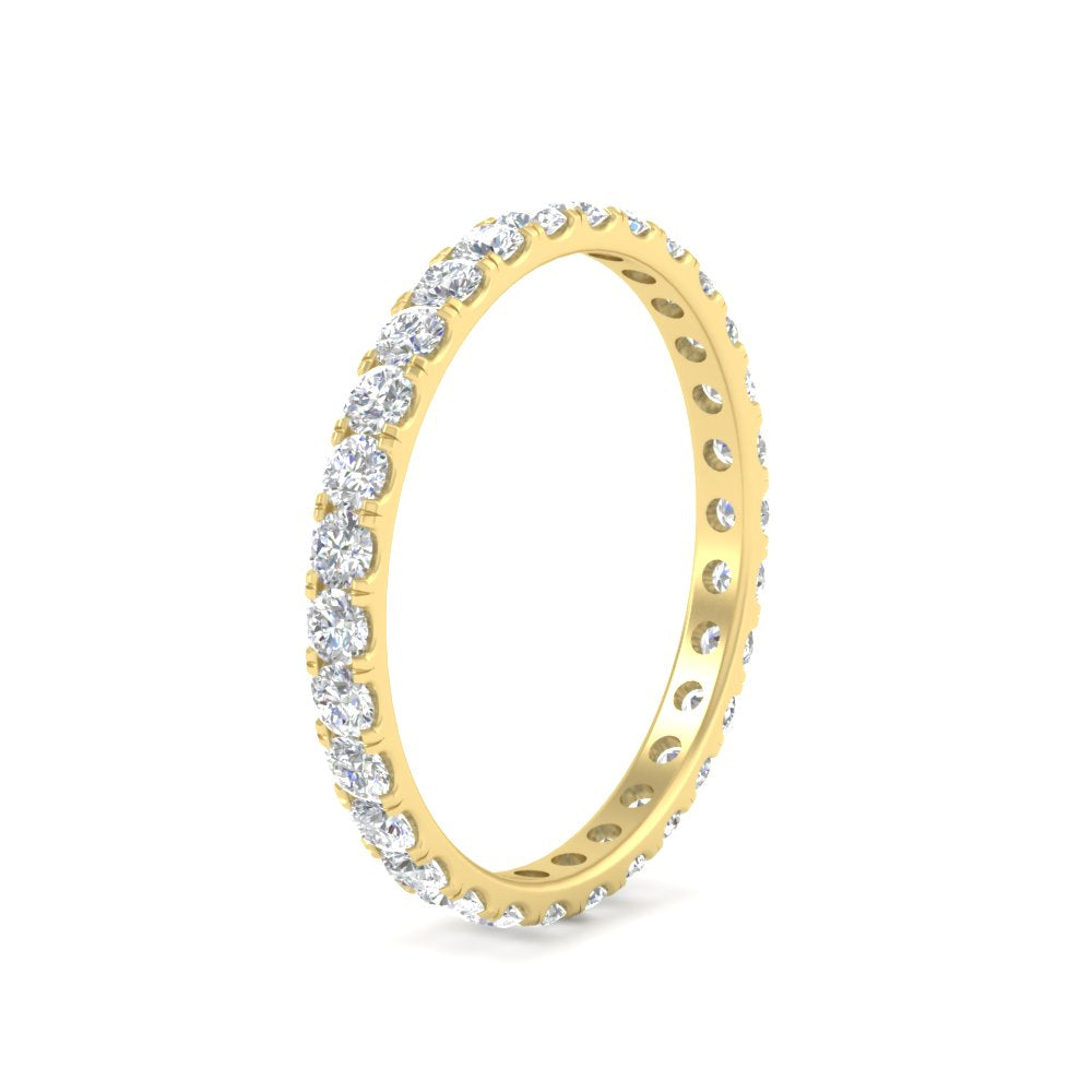 0.75 Ct. Round Cut Diamond Eternity Prong Wedding Band