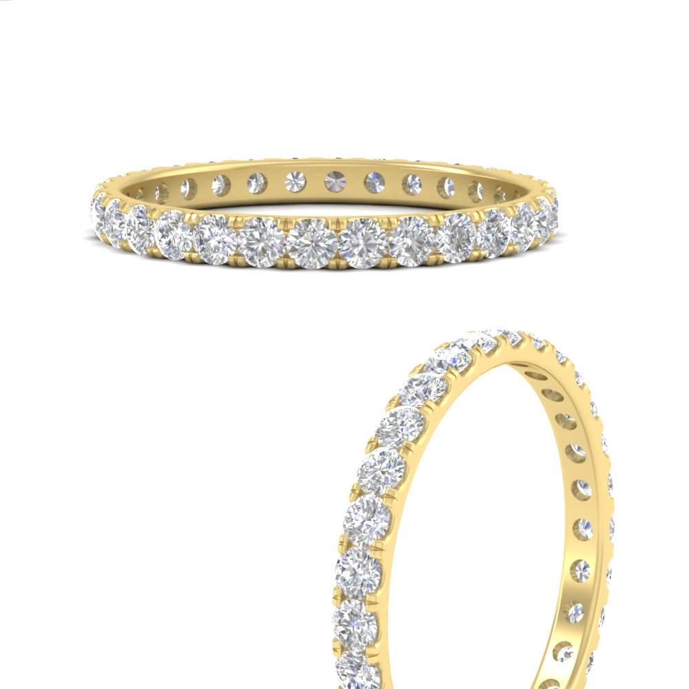 0.75 Ct. Round Cut Diamond Eternity Prong Wedding Band