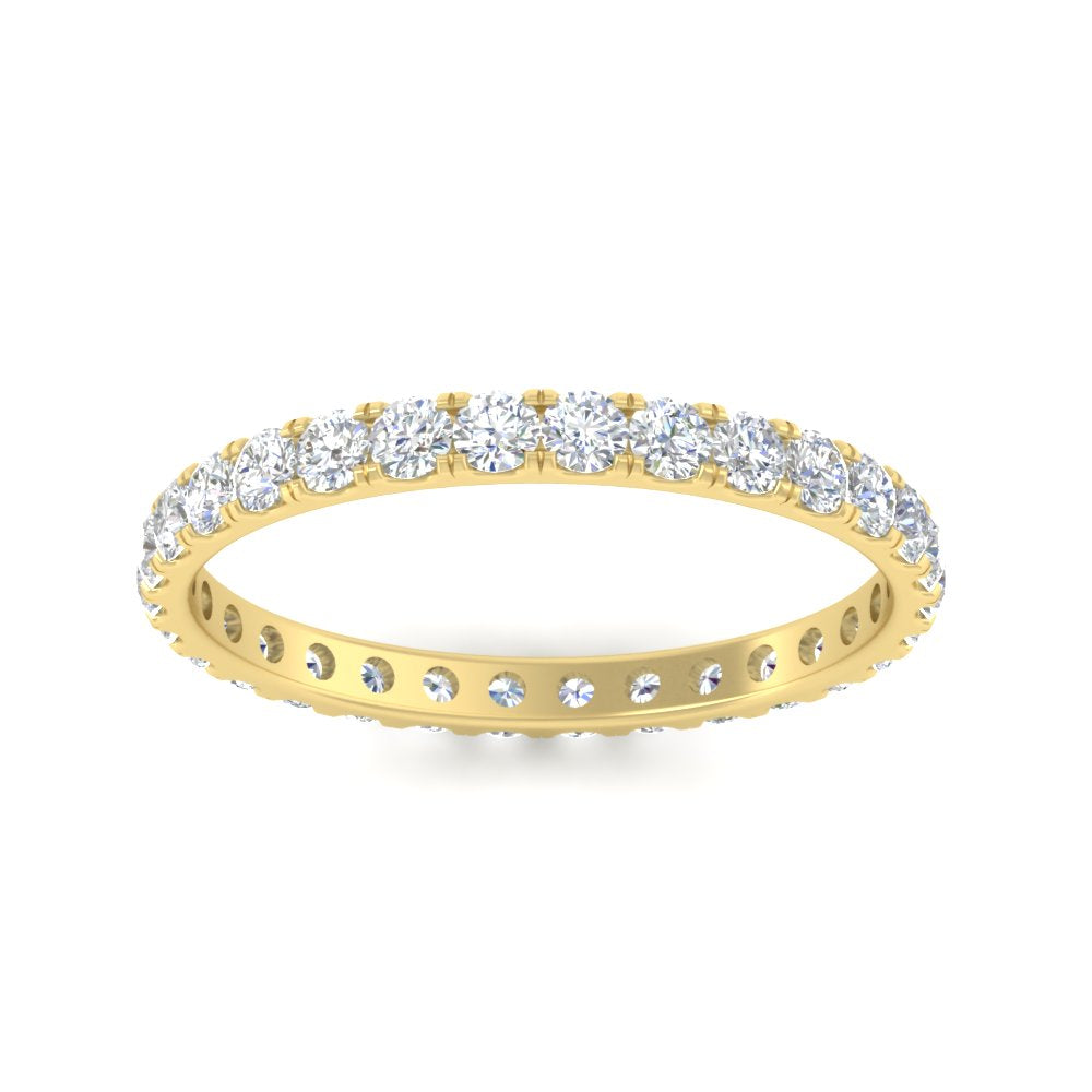 0.75 Ct. Round Cut Diamond Eternity Prong Wedding Band