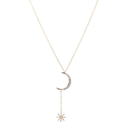 Celestial Moon and Star Necklace