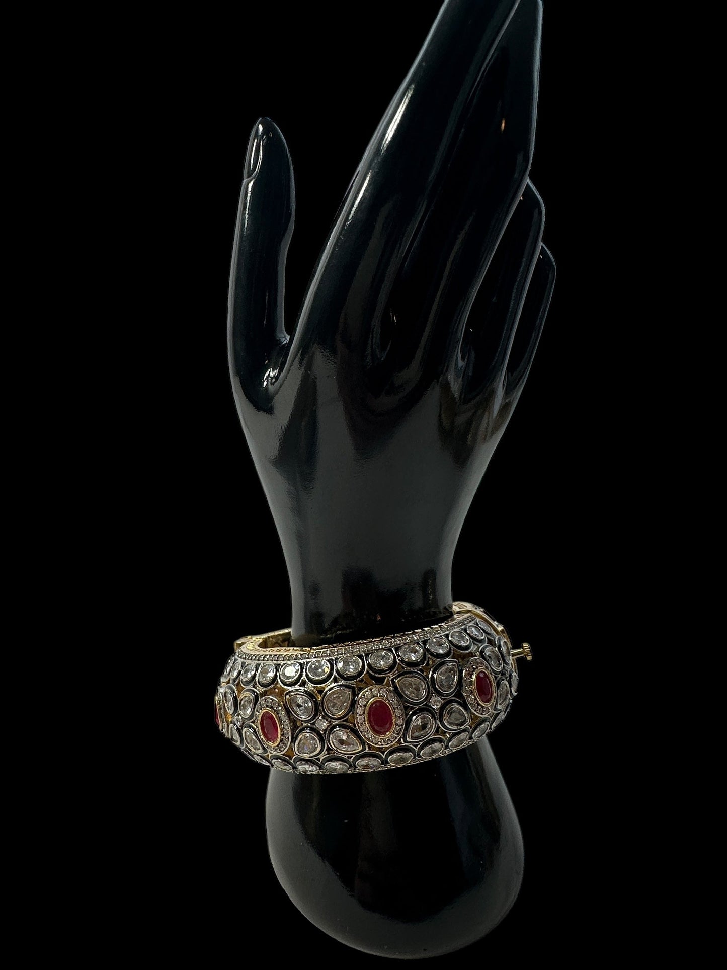 B400 High quality Victorian finish Polki bracelet  - one size ( READY TO SHIP )