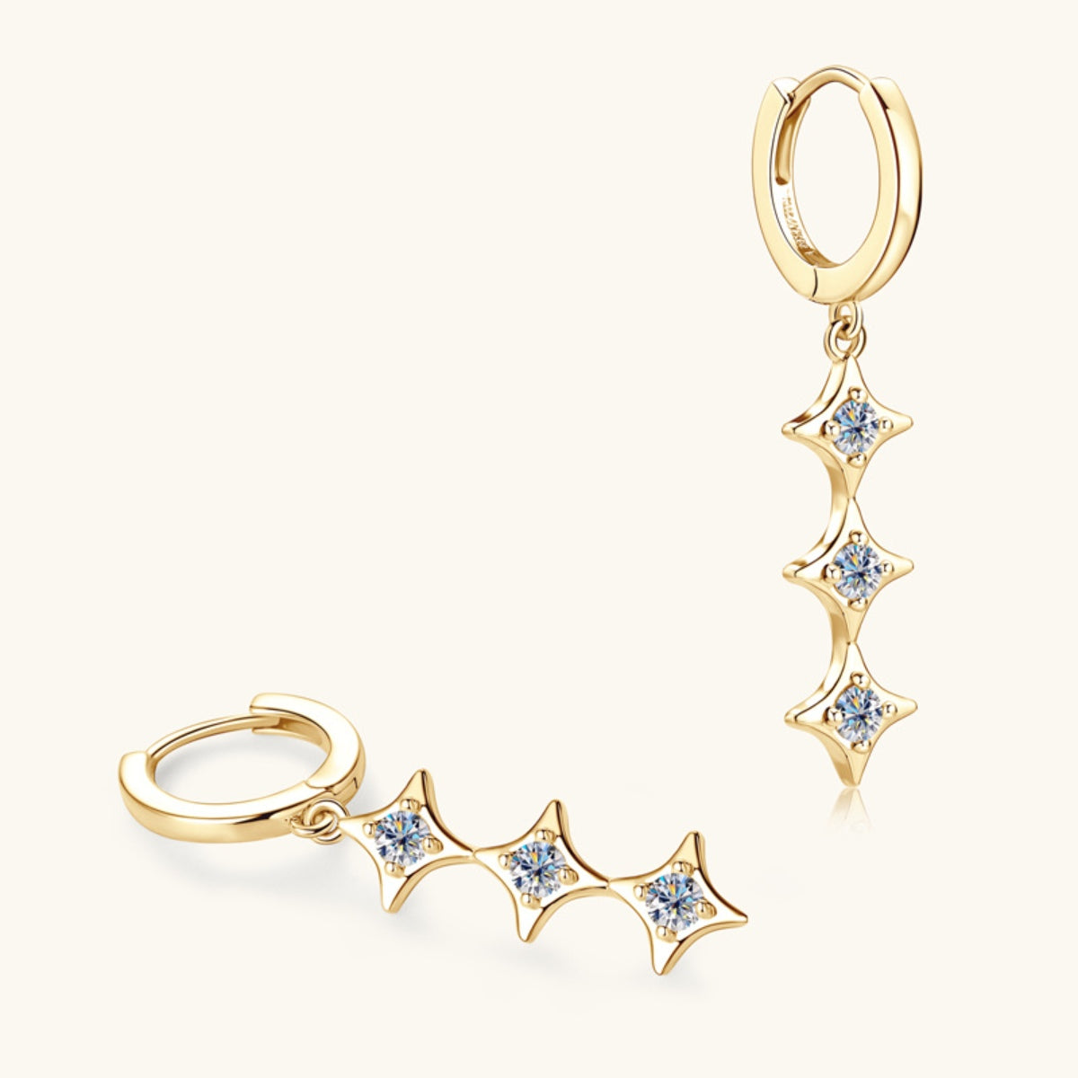 Sparkala™ Pure Sterling Silver Geometric Shape Earrings