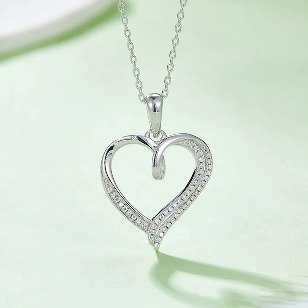 Sparkala™ 925 Sterling Silver Heart Shape Necklace