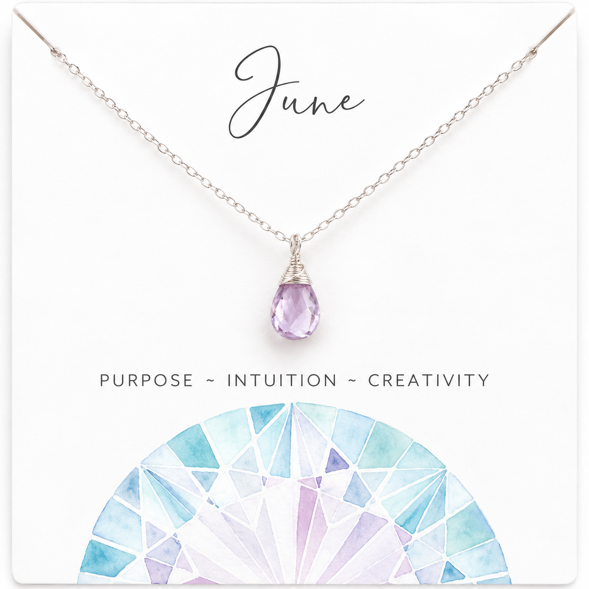June Birthstone Necklace
