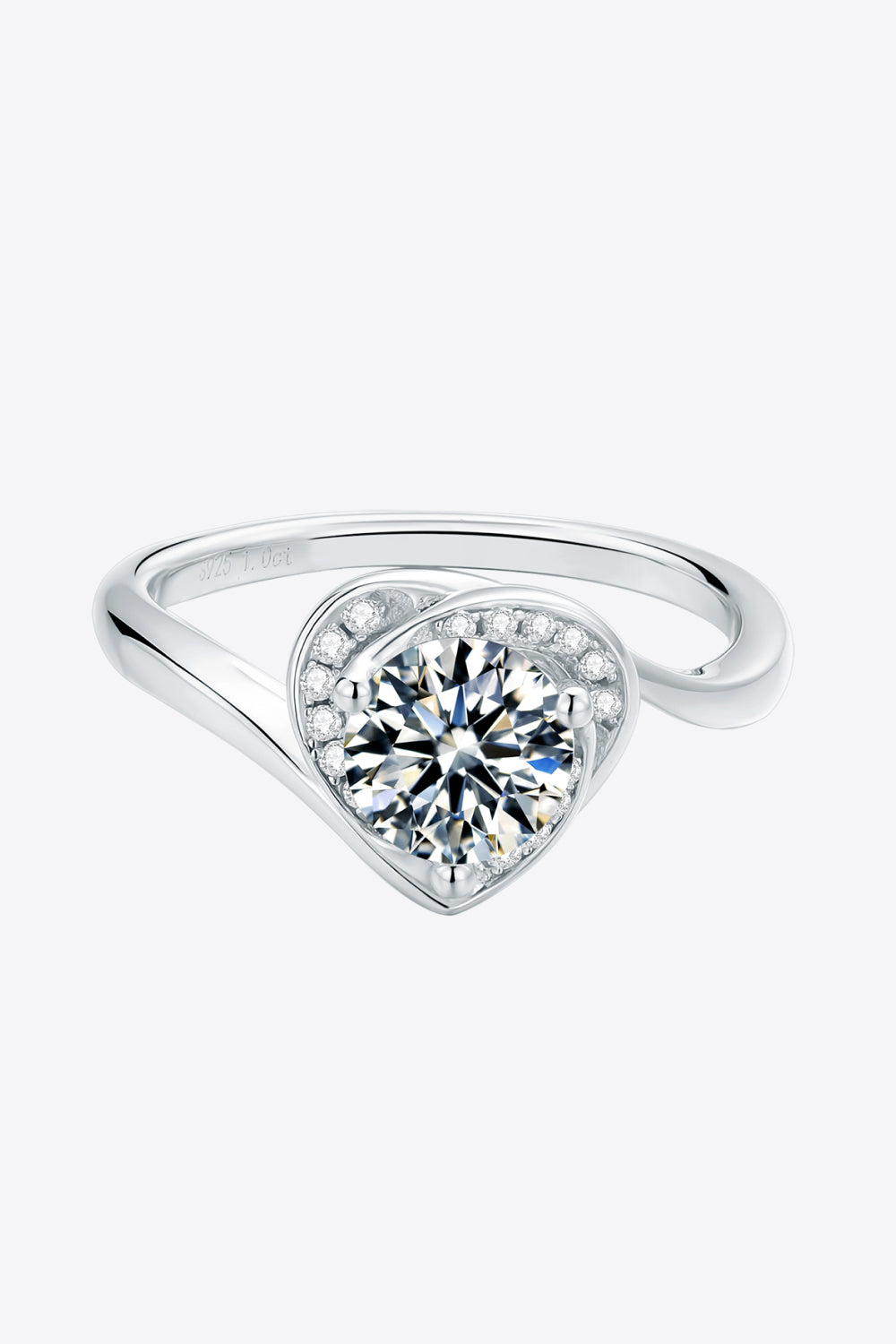 1 Carat Sparkala™ Platinum Over Pure Sterling Silver Heart Ring