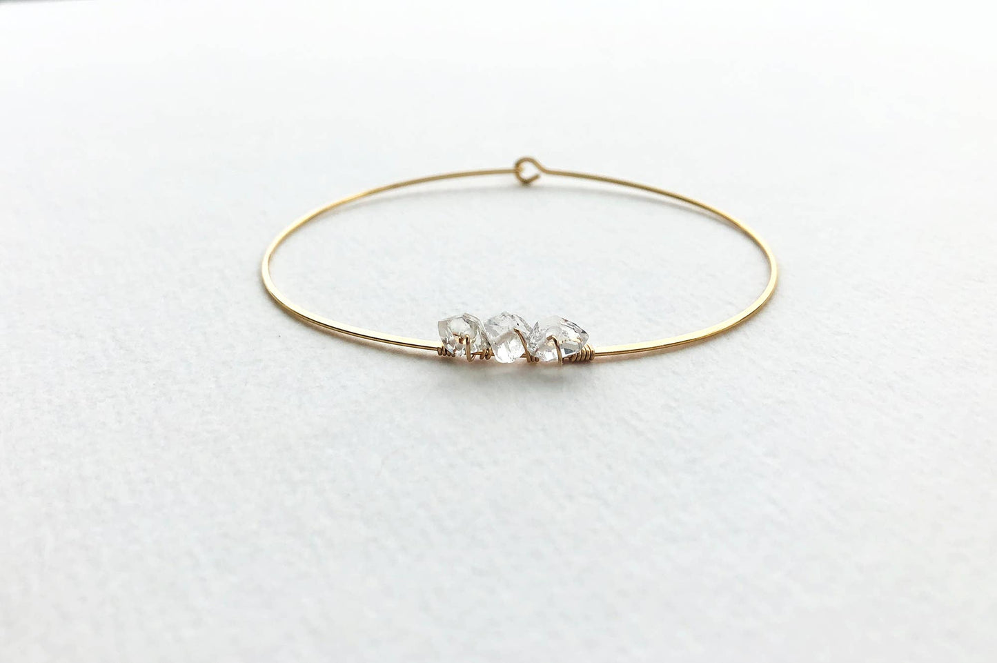 Herkimer Diamond Bracelet | Raw Stone Bracelet