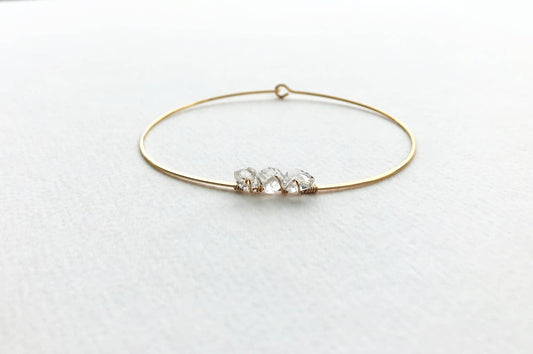 Herkimer Diamond Bracelet | Raw Stone Bracelet