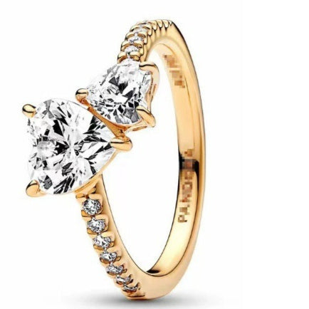 925 Silver  Heart And Butterfly Minimalist Ring