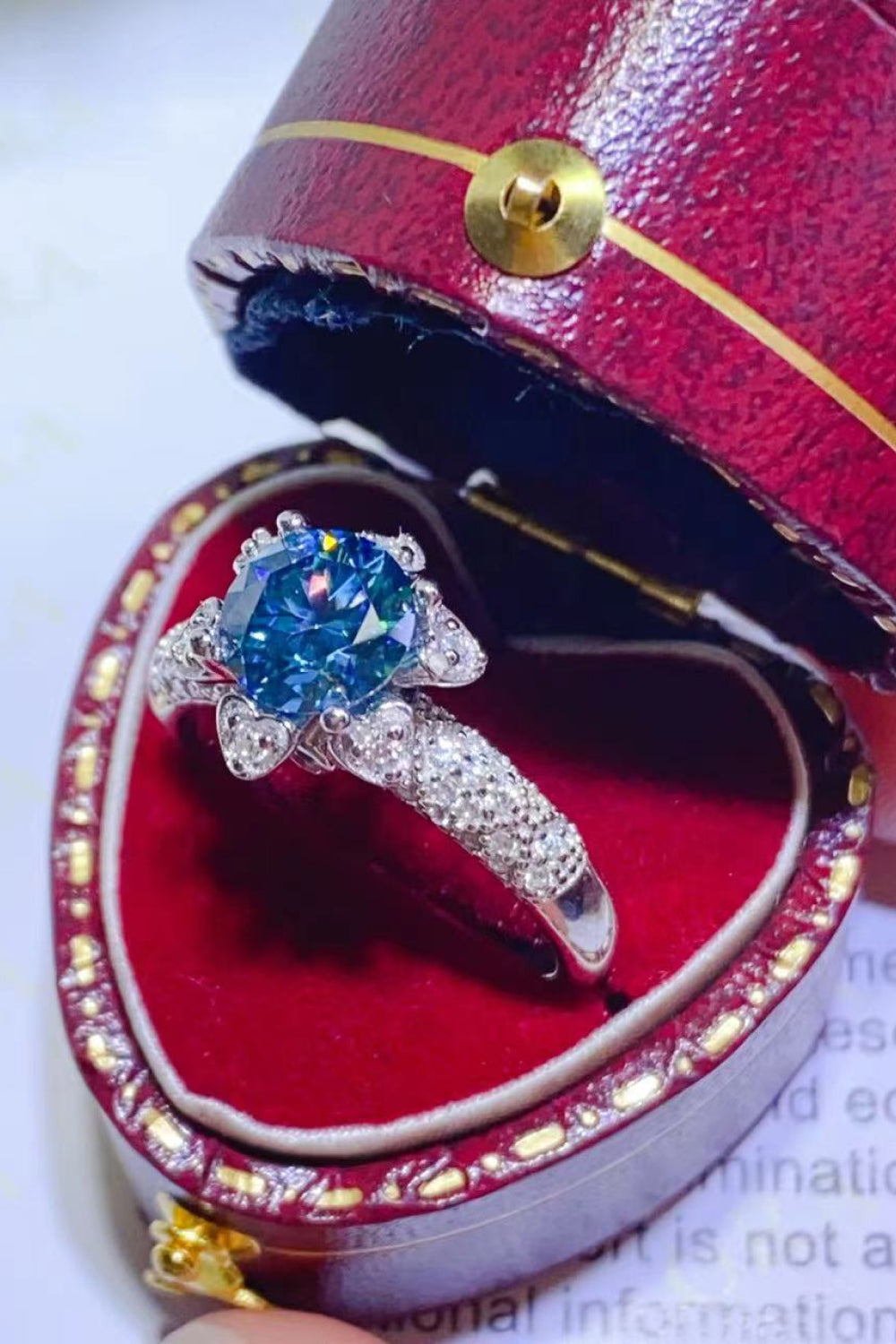 1 Carat Blue Sparkala™ Platinum Over Pure Sterling Silver Ring