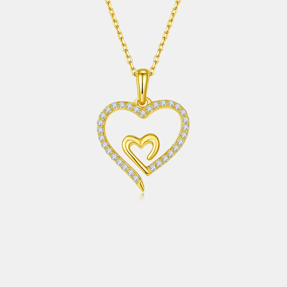 Sparkala™ 925 Sterling Silver Heart Pendant Necklace