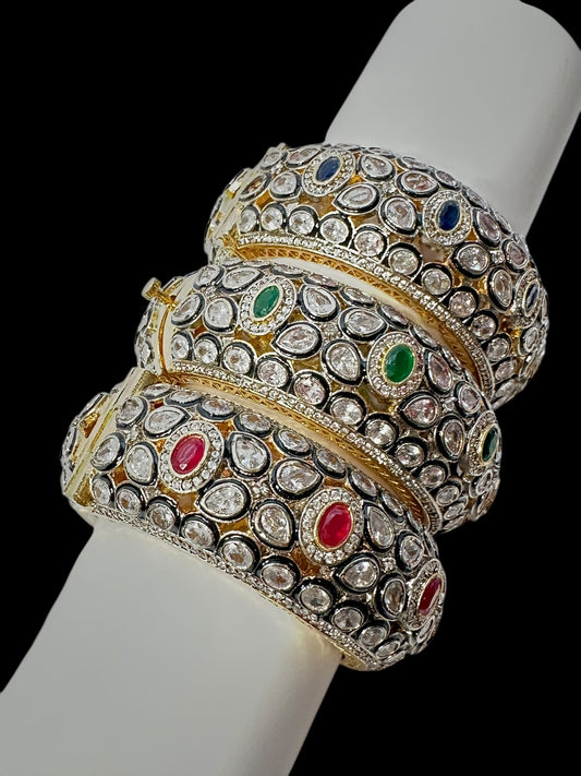 B400 High quality Victorian finish Polki bracelet  - one size ( READY TO SHIP )