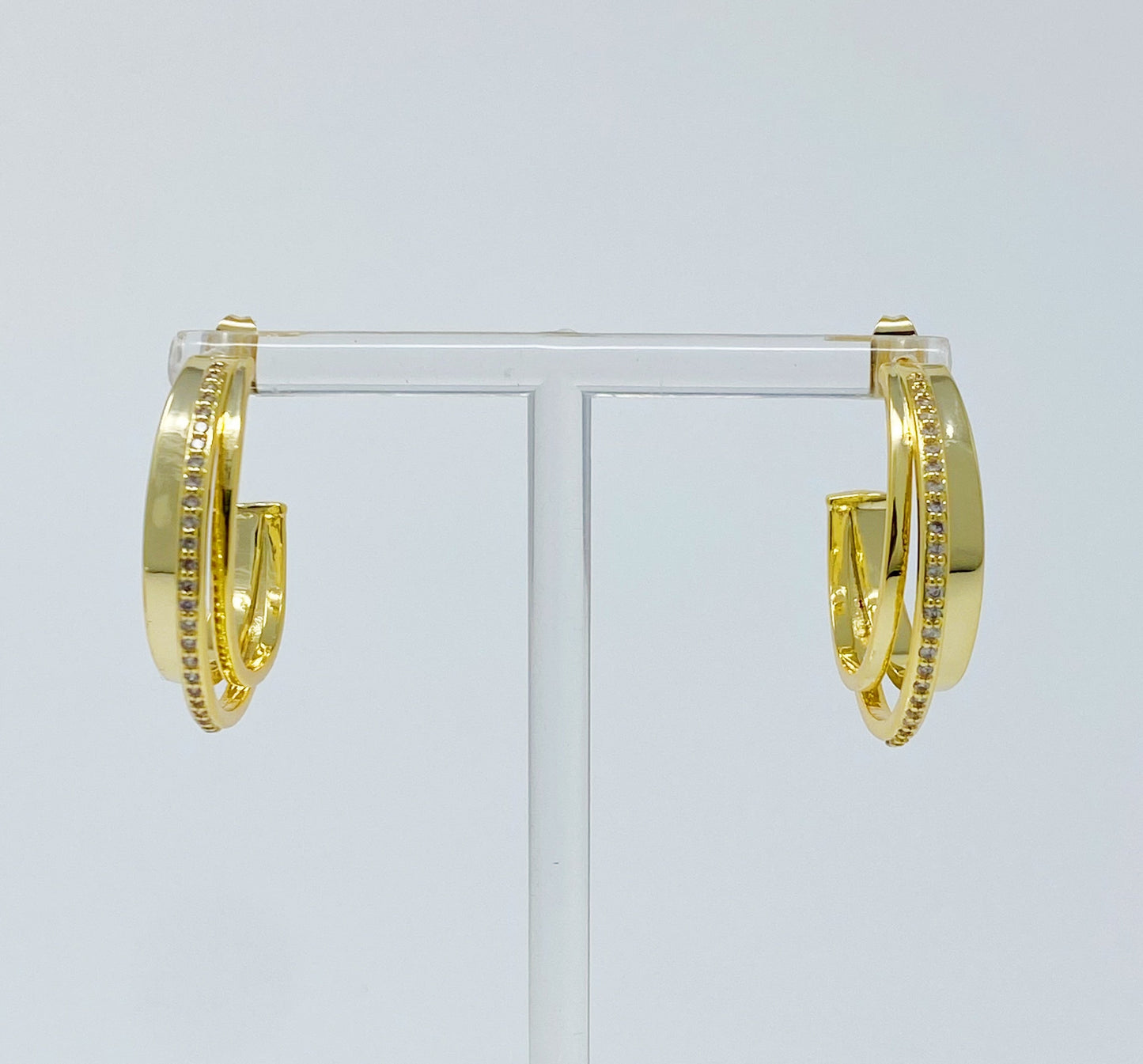 Irene Dimensional Hoop Earrings