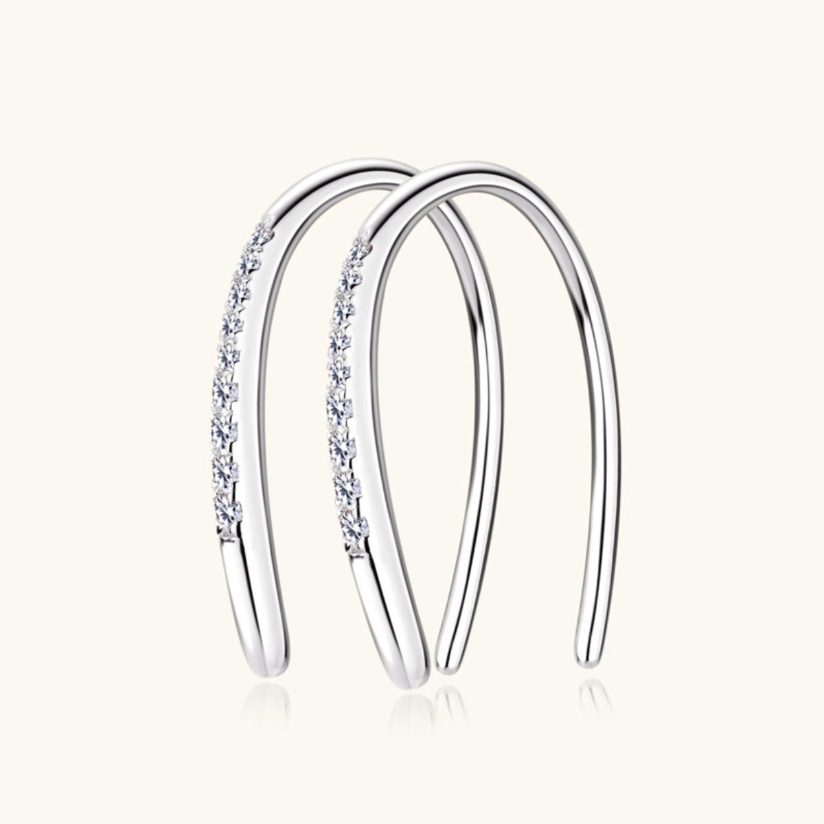 Sparkala™ Pure Sterling Silver U Shape Earrings