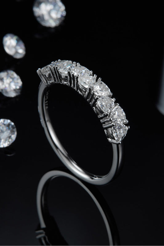 1 Carat Sparkala™ Platinum Over Pure Sterling Silver Half-Eternity Ring