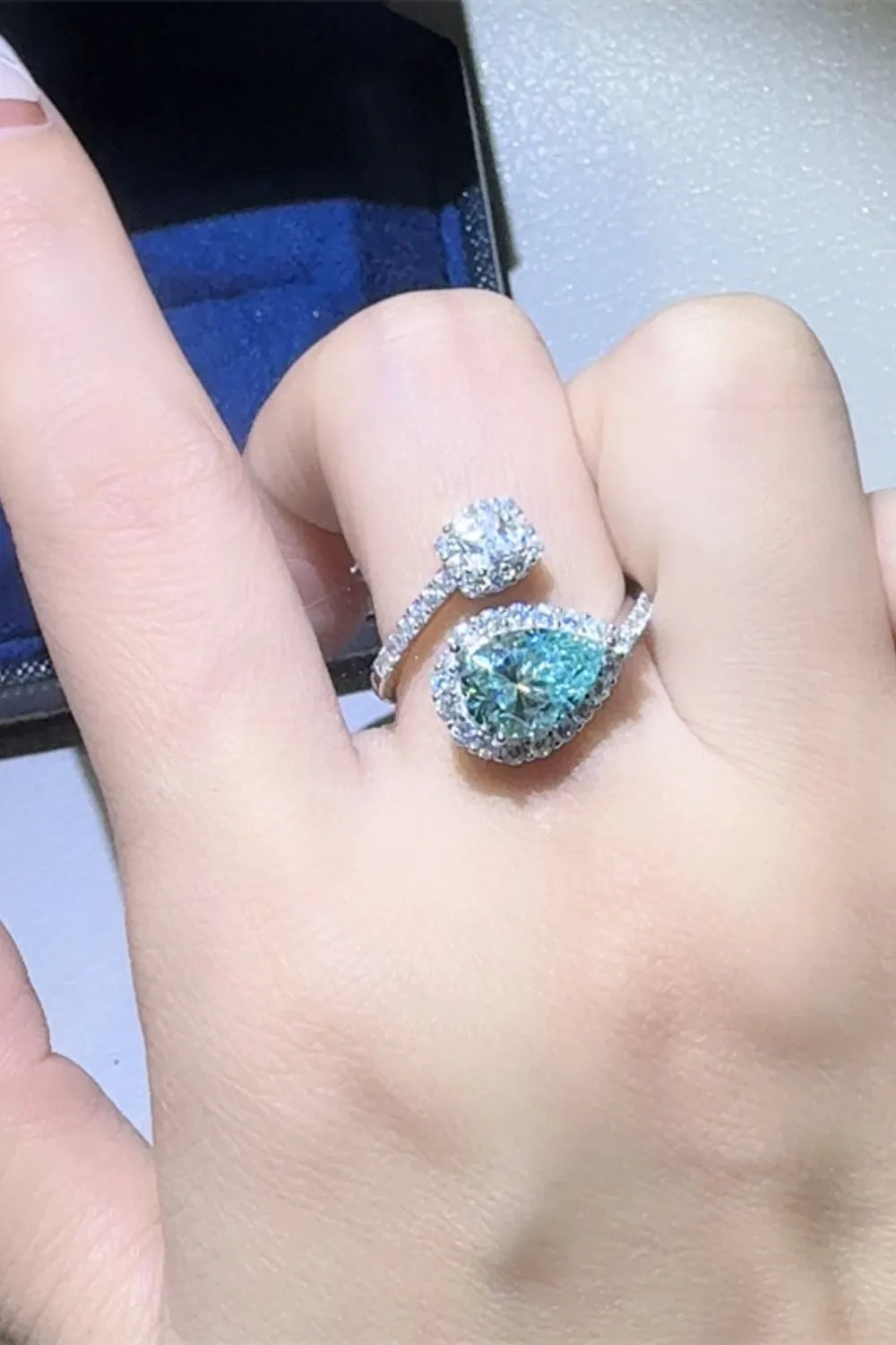 2 Carat Sparkala™ 925 Sterling Silver Bypass Ring