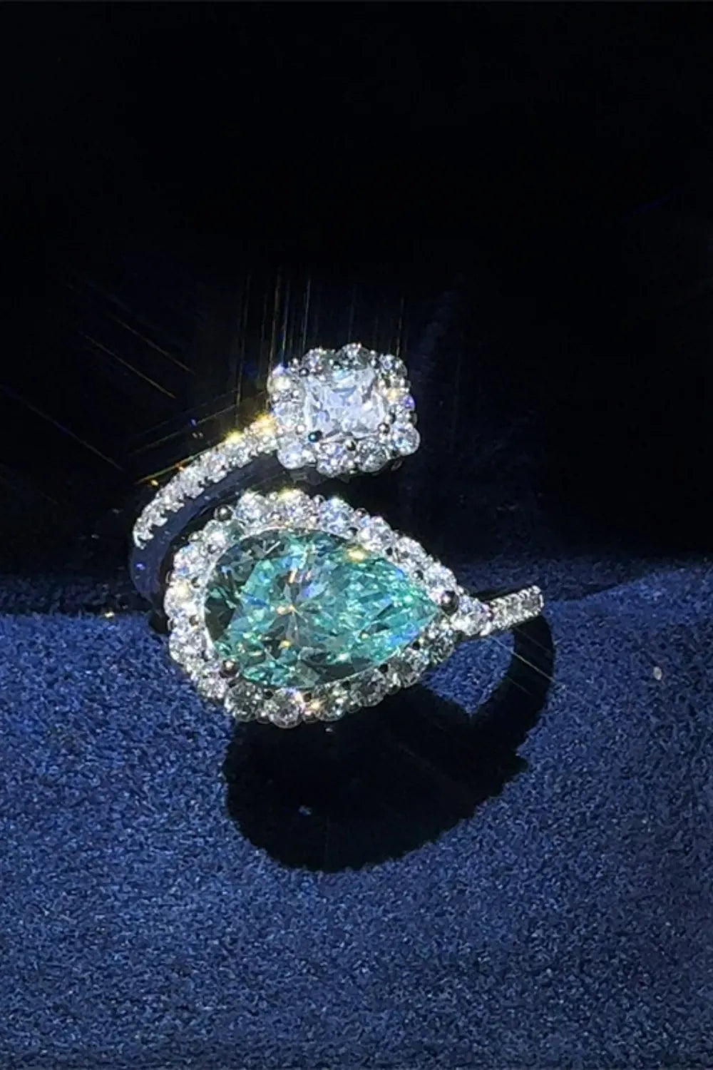 2 Carat Sparkala™ 925 Sterling Silver Bypass Ring