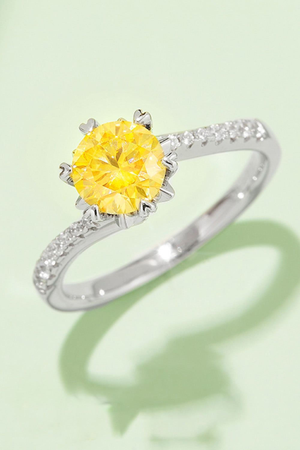 1 Carat Brilliant Round Cut Sparkala™ Platinum Over Pure Sterling Silver Ring (Yellow, Blue, or Pink)