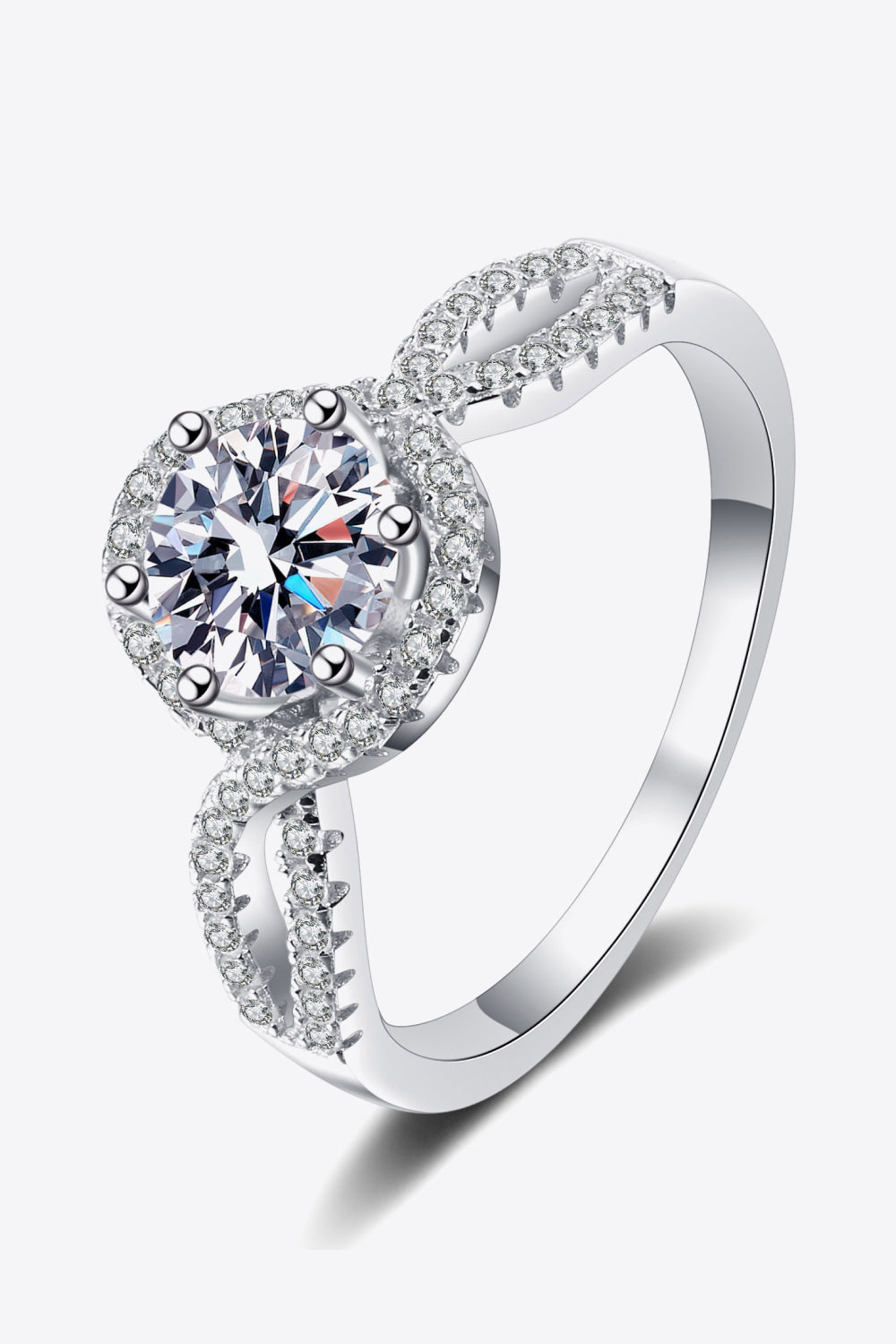 Feel The Joy Pure Sterling Silver Brilliant Round Cut Sparkala™ Ring