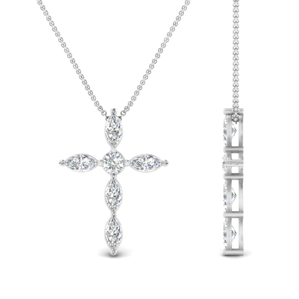 1 Ct. Marquise Diamond Cross Pendant