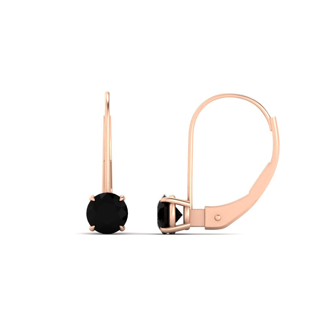1 Carat Round Diamond Lever Back Earrings