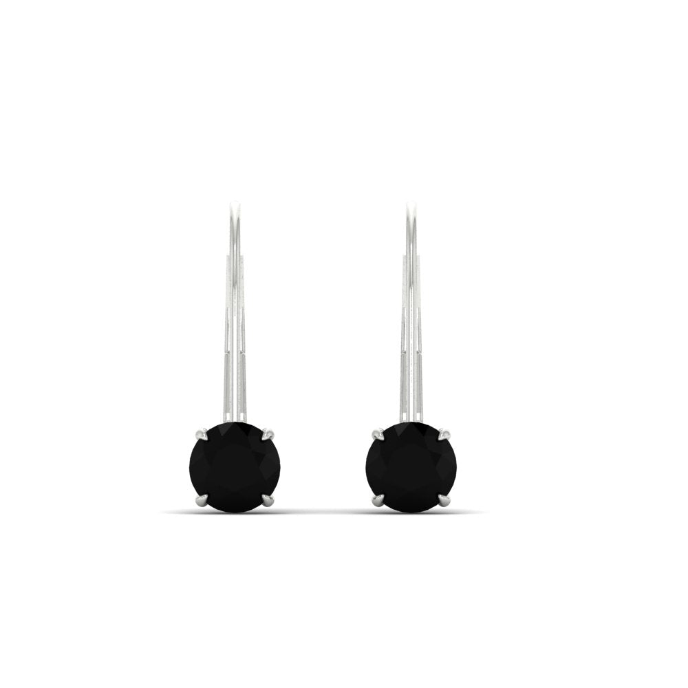 1 Carat Round Diamond Lever Back Earrings