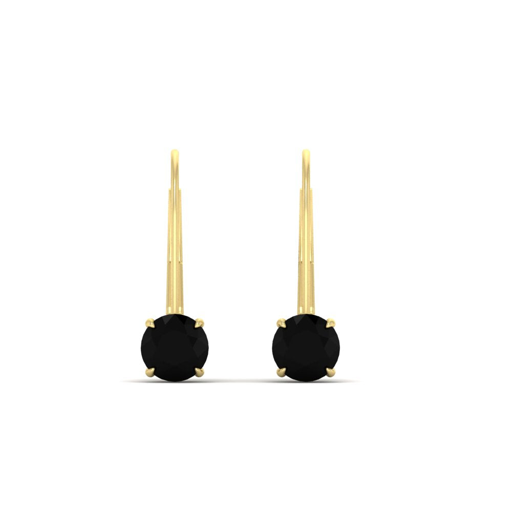 1 Carat Round Diamond Lever Back Earrings
