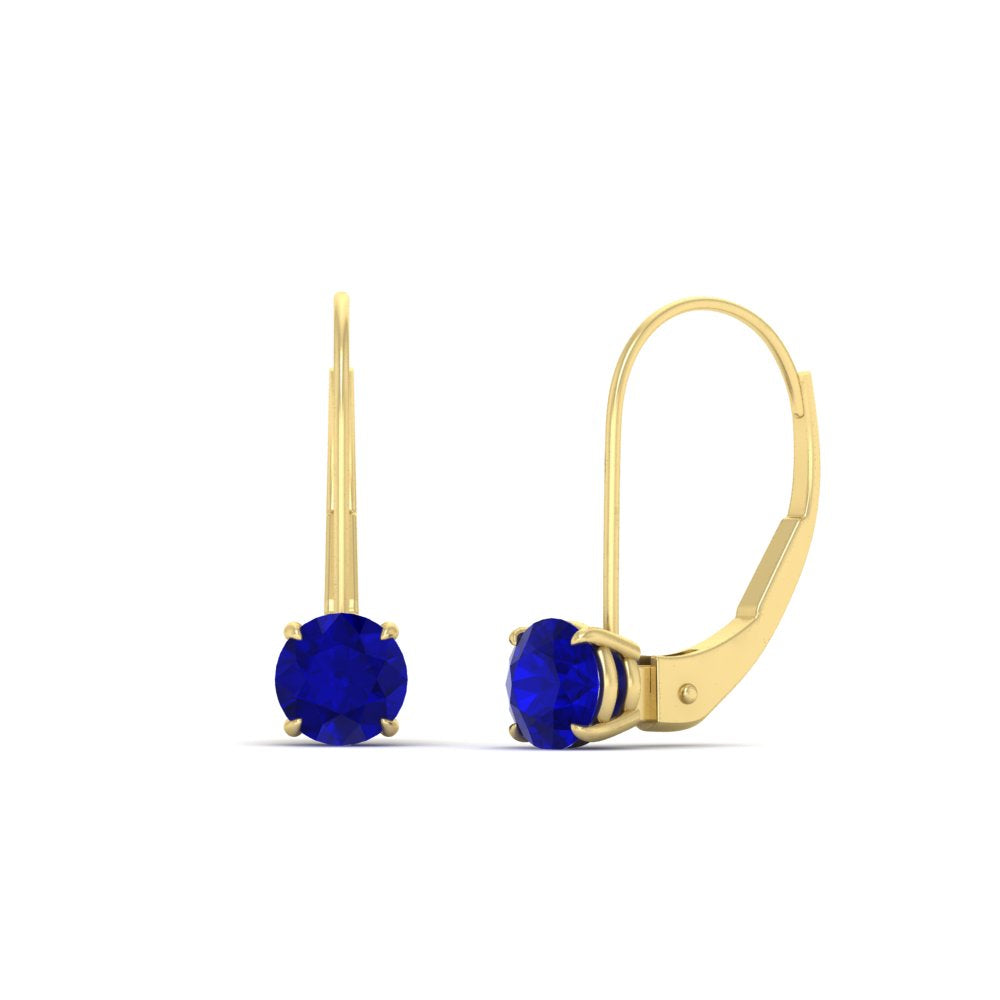 1 Carat Round Diamond Lever Back Earrings