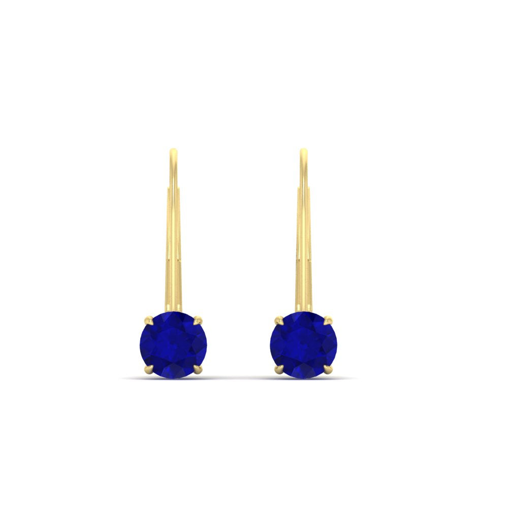1 Carat Round Diamond Lever Back Earrings