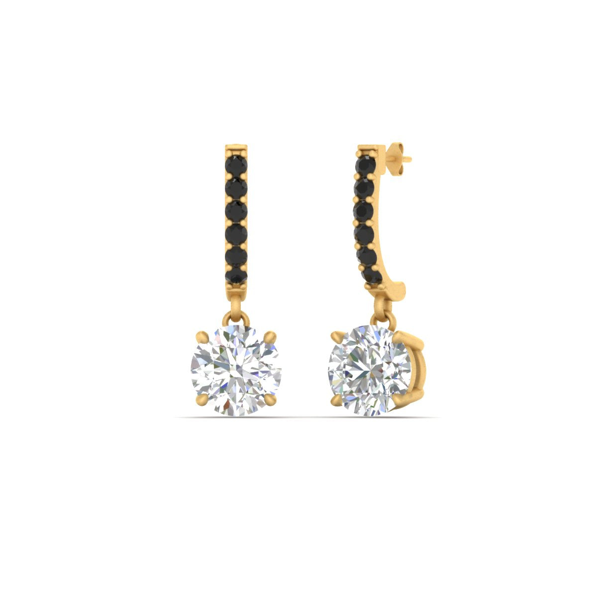 1 Carat Solitaire Halo Diamond Drop Earrings