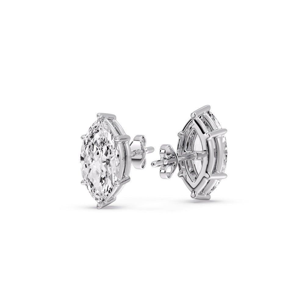 Marquise Diamond 6 Prong Stud Earrings