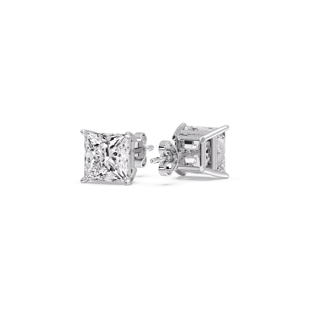 Princess Cut Diamond Stud Earring