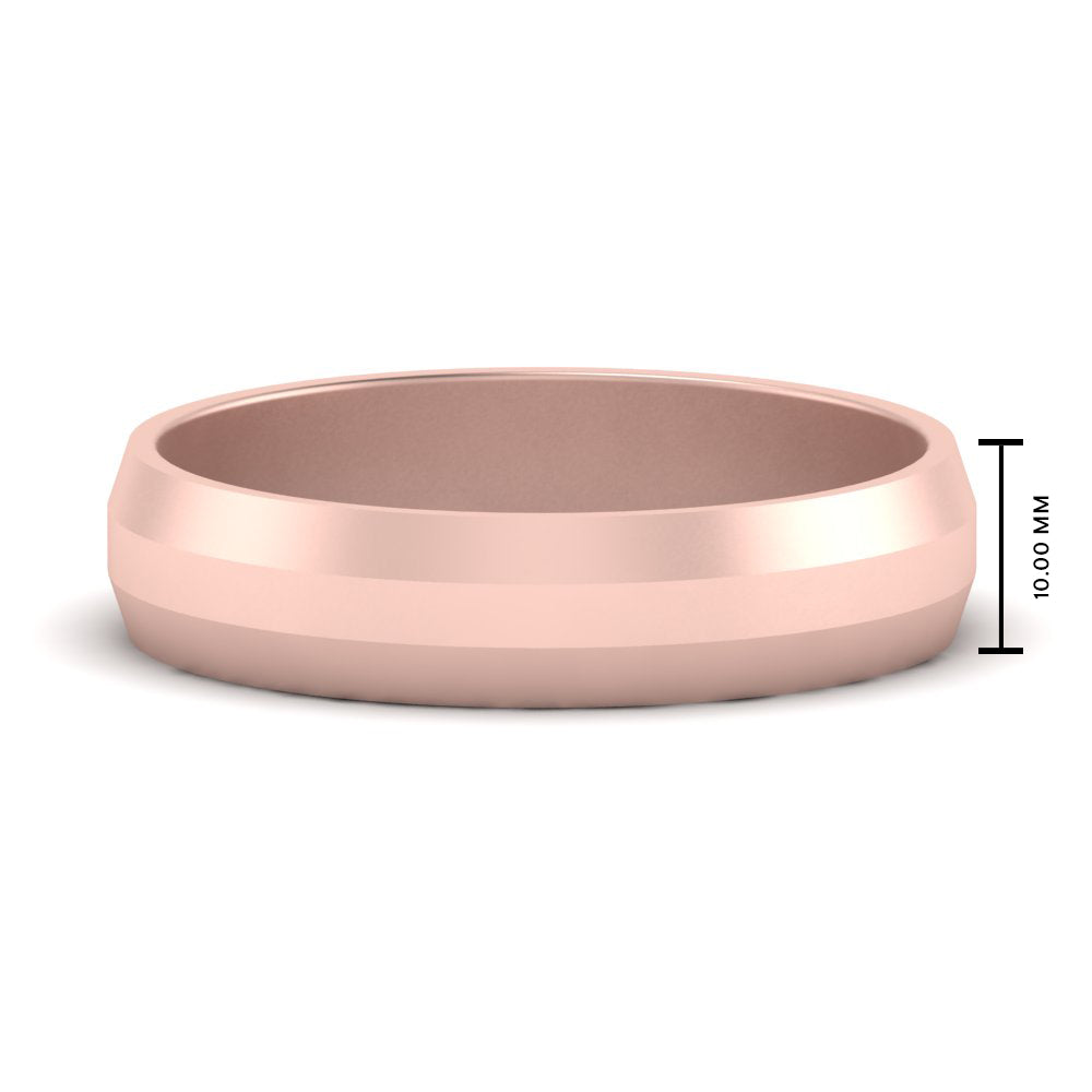 4 mm Wedding Band Beveled Edge Matte
