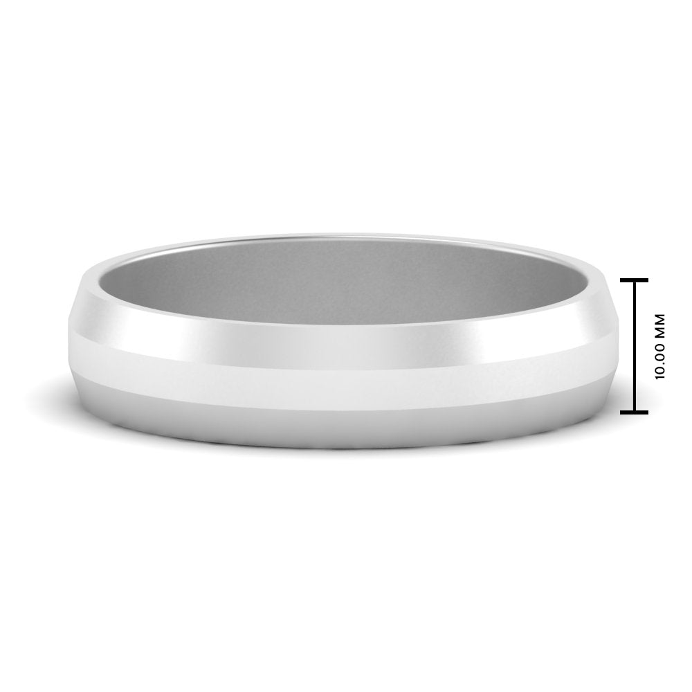 4 mm Wedding Band Beveled Edge Matte